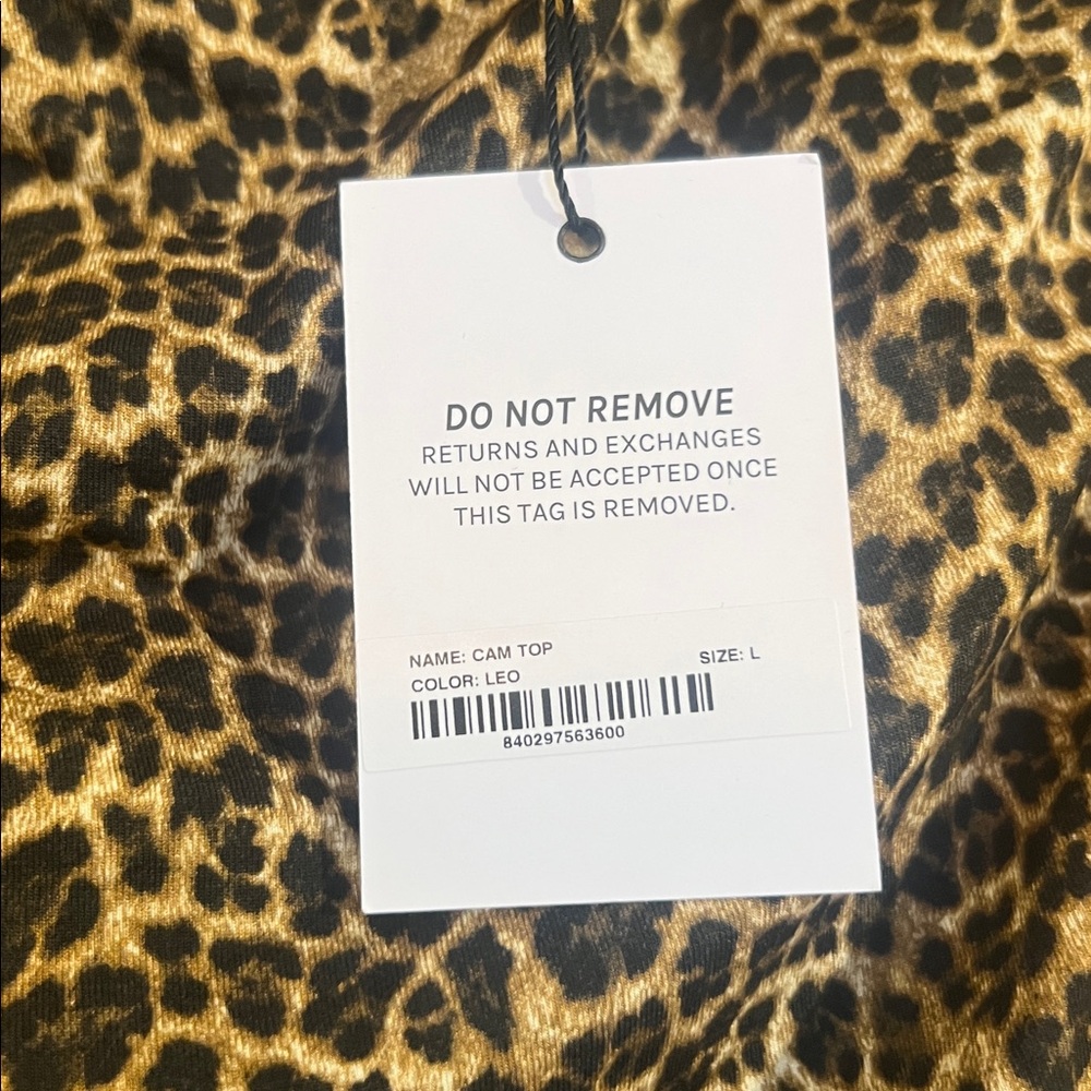 Miaou ‘Cam’ Chic Leopard Print Sleeveless Top, NEW - Picture 7 of 16
